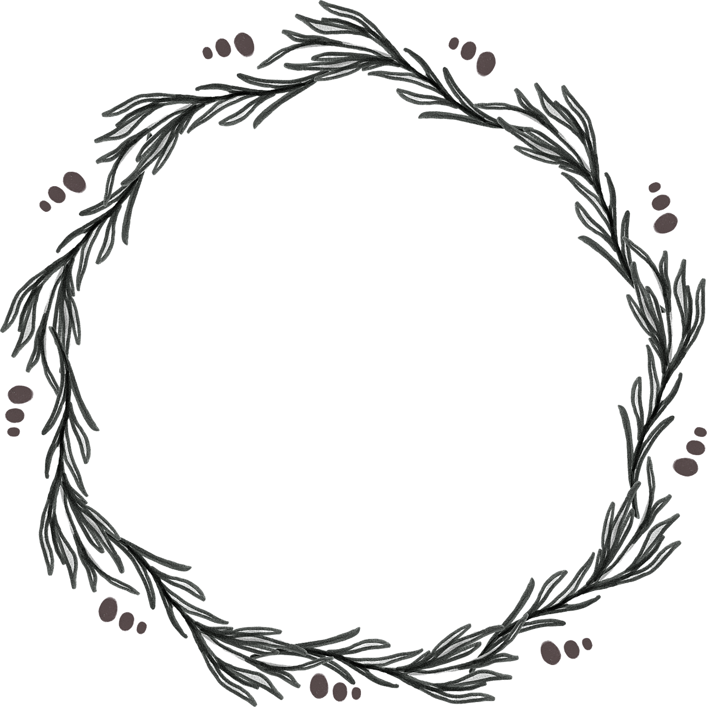 Round Christmas Wreath